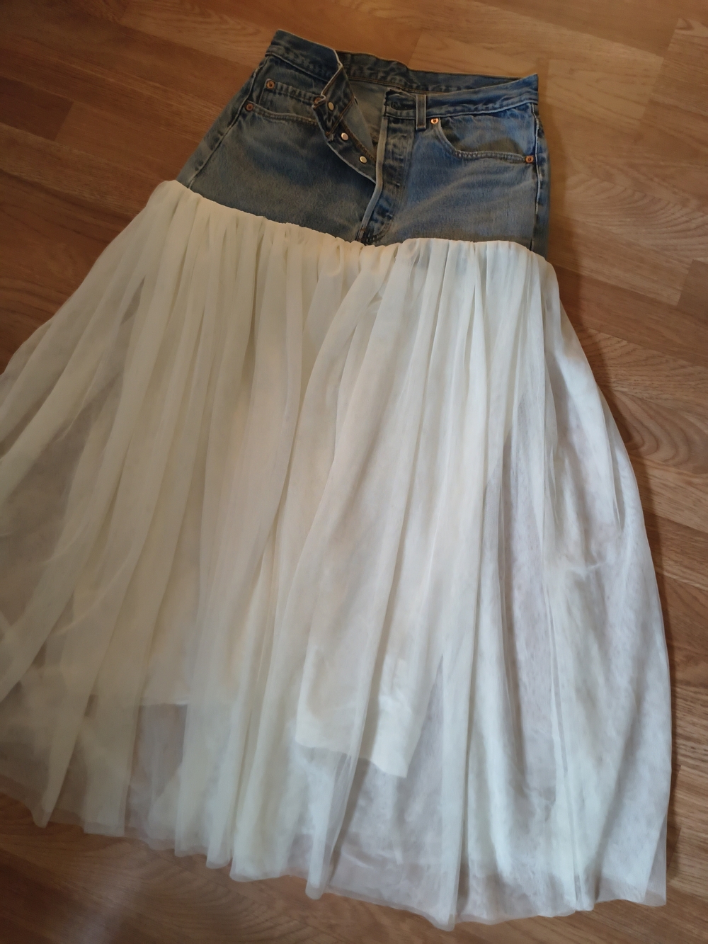 Denim Tulle Maxi Skirt ❤️💥♥️ Tutu